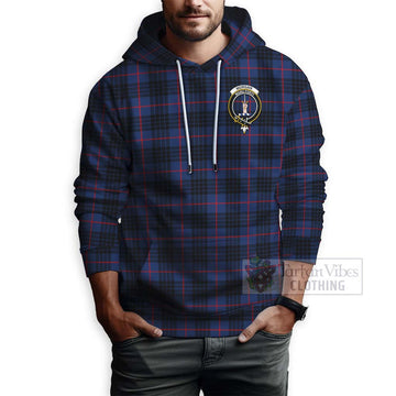 Morgan Tartan Hoodie with Family Crest Celtic Skull Style - Tartan Vibes Clothing