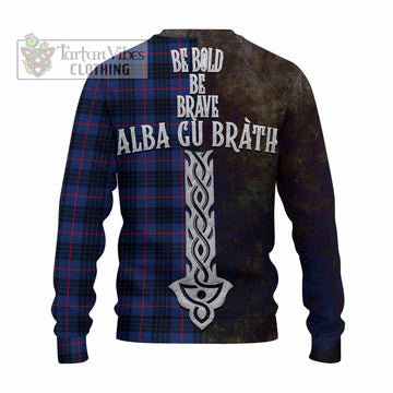 Morgan Tartan Family Crest Knitted Sweater Alba Gu Brath Be Brave Lion Ancient Style