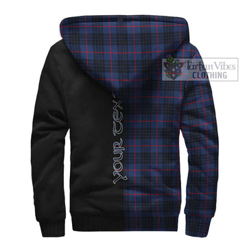 Morgan Tartan Sherpa Hoodie with Family Crest and Half Of Me Style - Tartan Vibes Clothing
