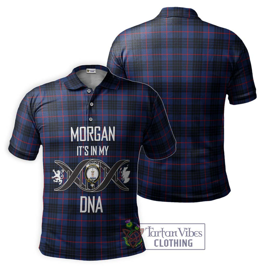 Morgan Tartan Polo Shirt with Family Crest DNA In Me Style - Tartan Vibes Clothing