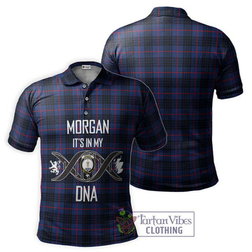 Morgan Tartan Polo Shirt with Family Crest DNA In Me Style