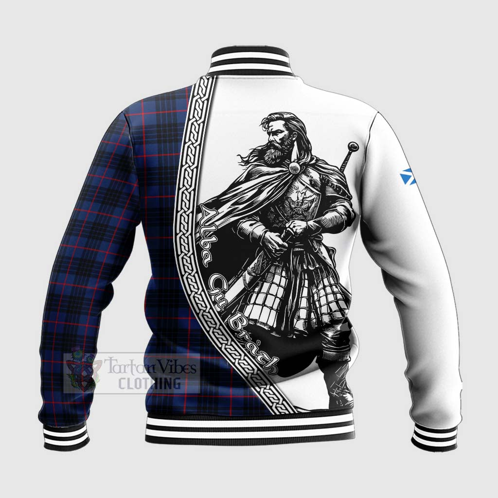 Morgan Tartan Clan Crest Baseball Jacket with Highlander Warrior Celtic Style - Tartan Vibes Clothing