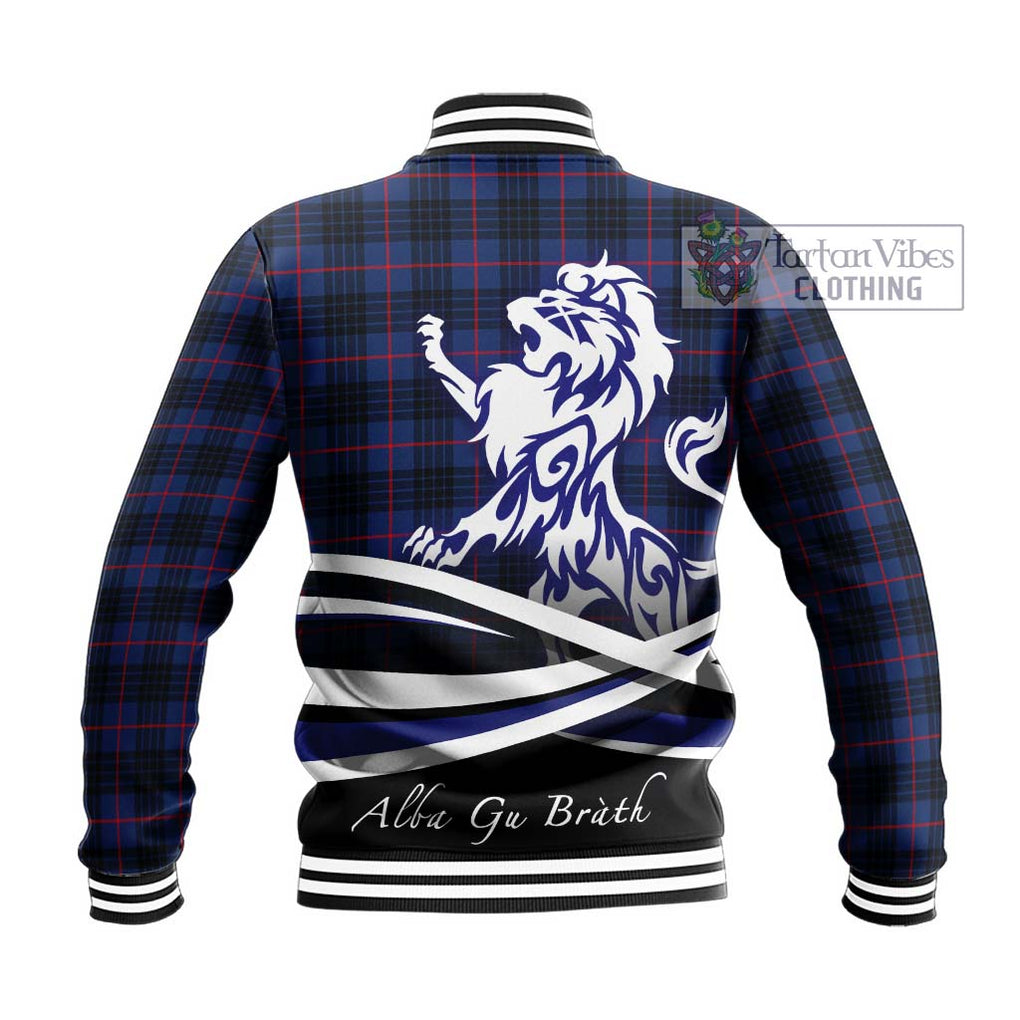 Morgan Tartan Baseball Jacket with Alba Gu Brath Regal Lion Emblem - Tartan Vibes Clothing
