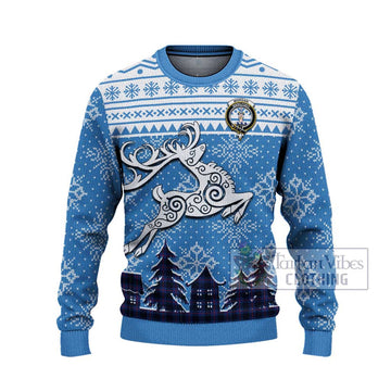 Morgan Clan Christmas Ugly Sweater Celtic Reindeer Style - Tartan Vibes Clothing
