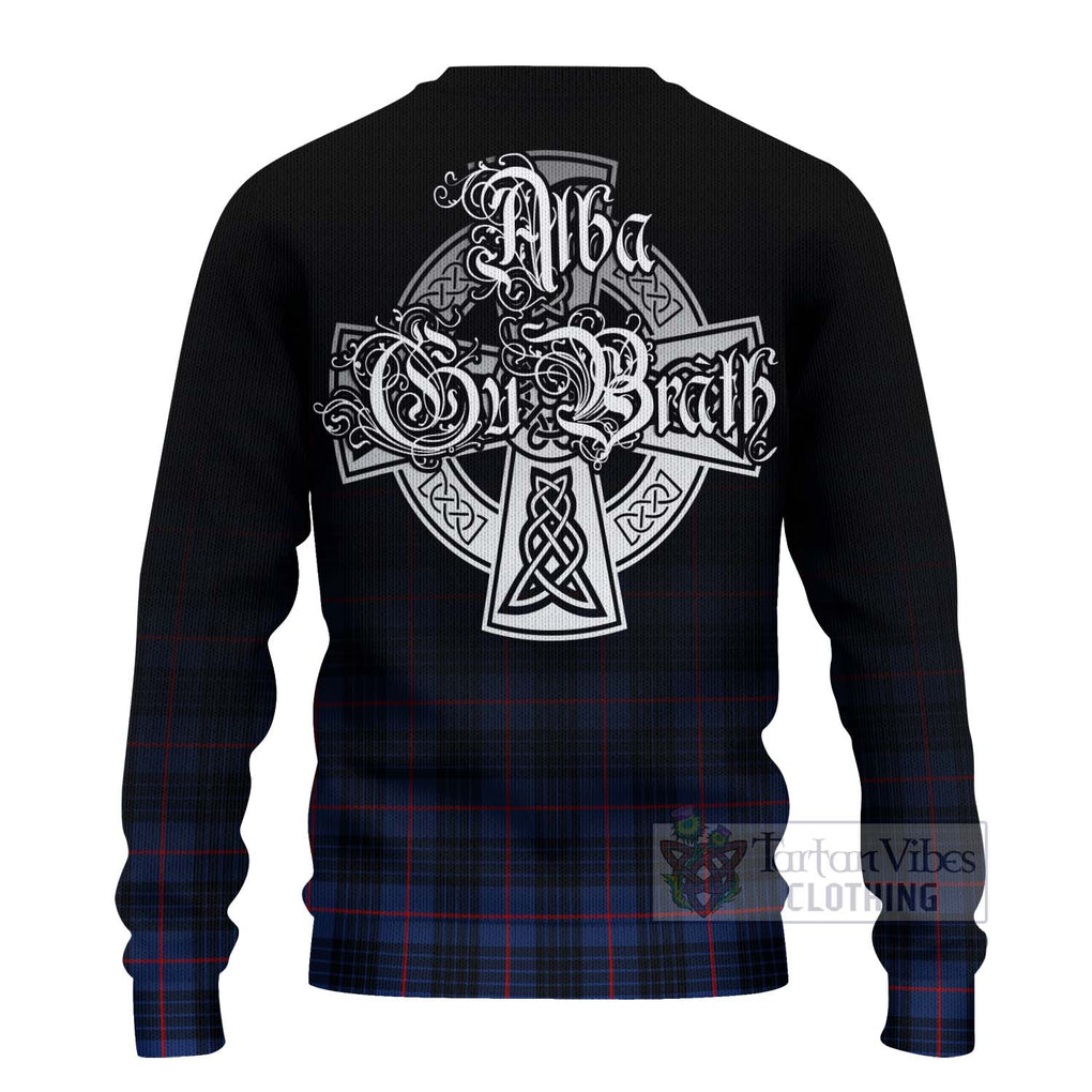 Morgan Tartan Ugly Sweater Featuring Alba Gu Brath Family Crest Celtic Inspired - Tartan Vibes Clothing