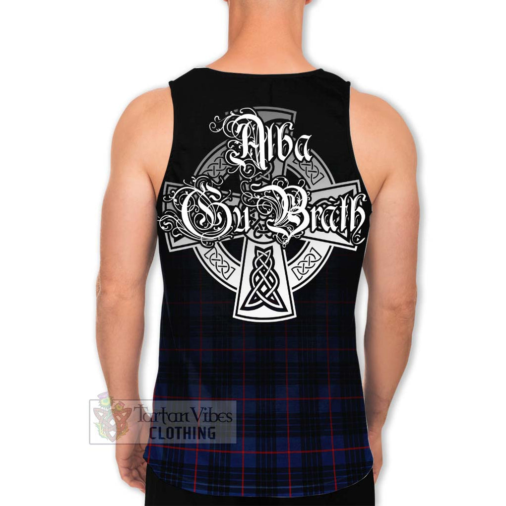 Morgan Tartan Men's Tank Top Featuring Alba Gu Brath Family Crest Celtic Inspired - Tartan Vibes Clothing