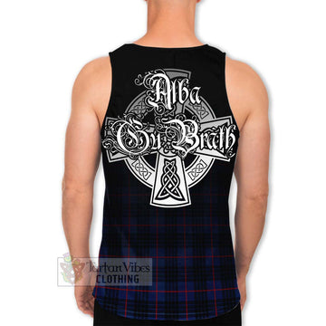 Morgan Tartan Men's Tank Top Featuring Alba Gu Brath Family Crest Celtic Inspired - Tartan Vibes Clothing