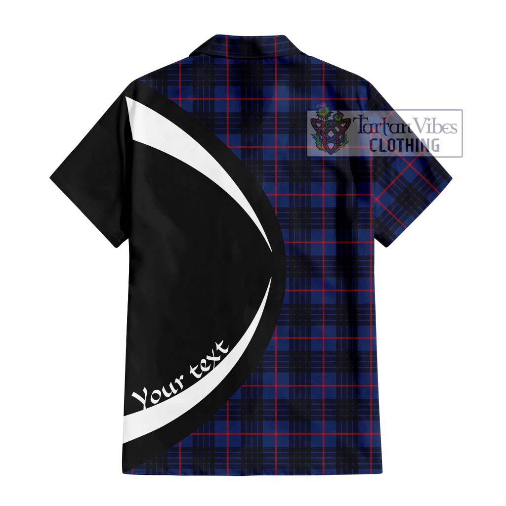 Morgan Tartan Hawaiian Shirt with Family Crest Circle Style - Tartan Vibes Clothing