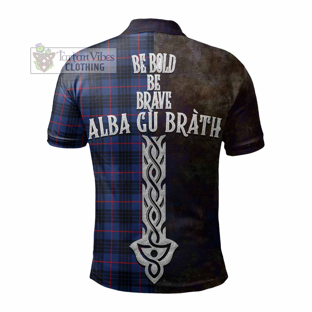 Tartan Vibes Clothing Morgan Tartan Family Crest Polo Shirt Alba Gu Brath Be Brave Lion Ancient Style