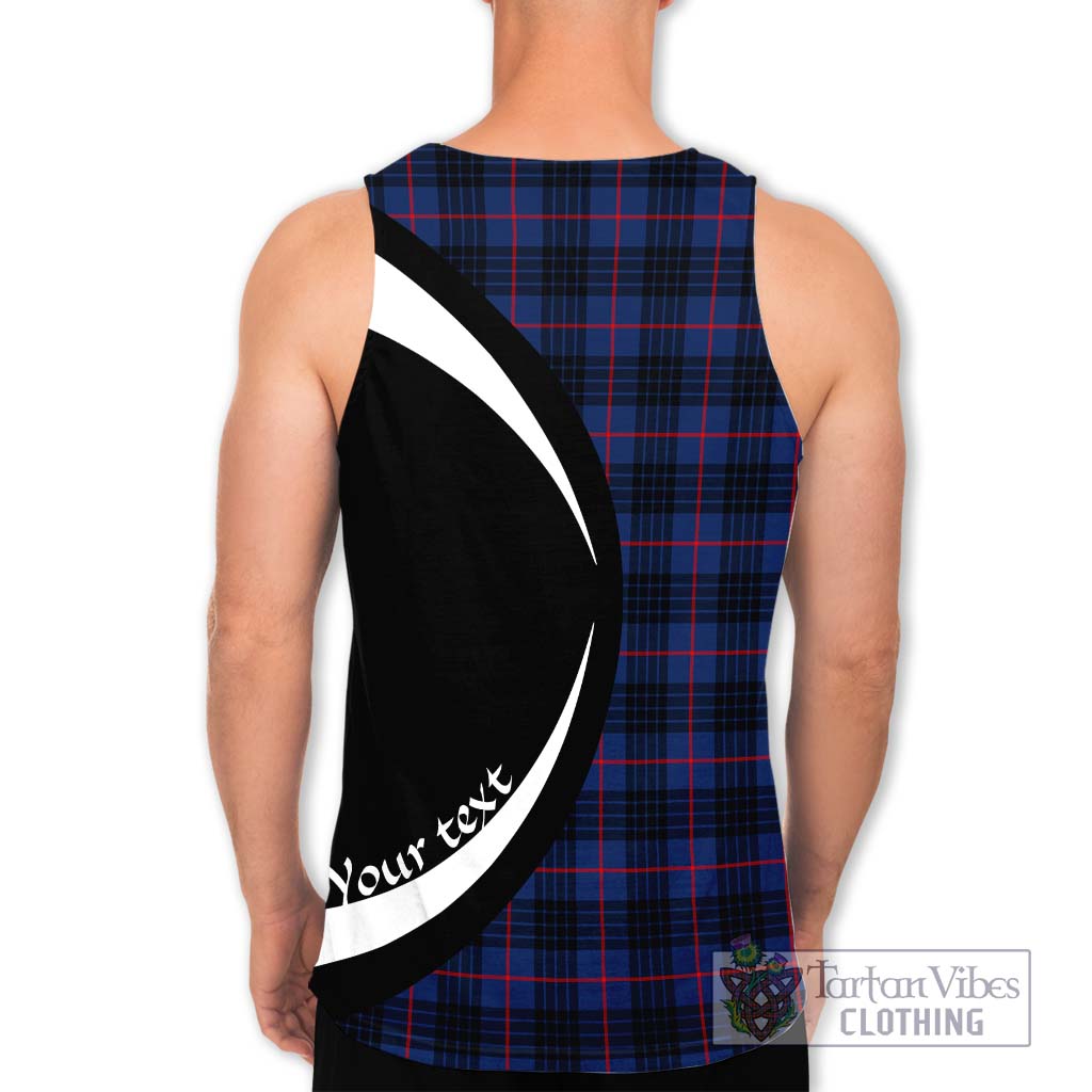 Morgan Tartan Men's Tank Top with Family Crest Circle Style - Tartan Vibes Clothing