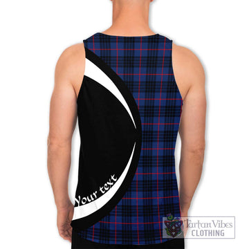 Morgan Tartan Men's Tank Top with Family Crest Circle Style