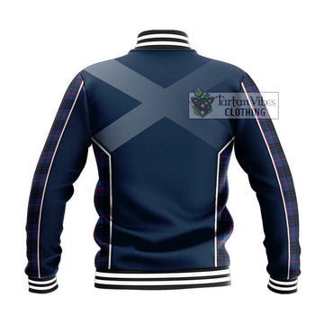 Morgan Tartan Baseball Jacket with Family Crest and Lion Rampant Vibes Sport Style - Tartan Vibes Clothing