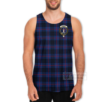 Morgan Tartan Men's Tank Top with Family Crest Celtic Skull Style - Tartan Vibes Clothing