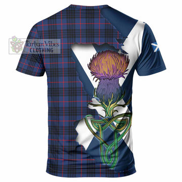 Morgan Tartan Family Crest T-Shirt Scottish Thistle Celtic Inspired - Tartan Vibes Clothing