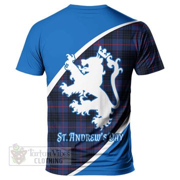 Morgan Family Crest Tartan T-Shirt Celebrate Saint Andrew's Day in Style - Tartan Vibes Clothing