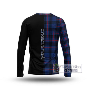 Morgan Tartan Long Sleeve T-Shirt with Family Crest and Half Of Me Style - Tartan Vibes Clothing