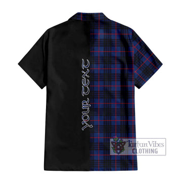 Morgan Tartan Hawaiian Shirt with Family Crest and Half Of Me Style - Tartan Vibes Clothing
