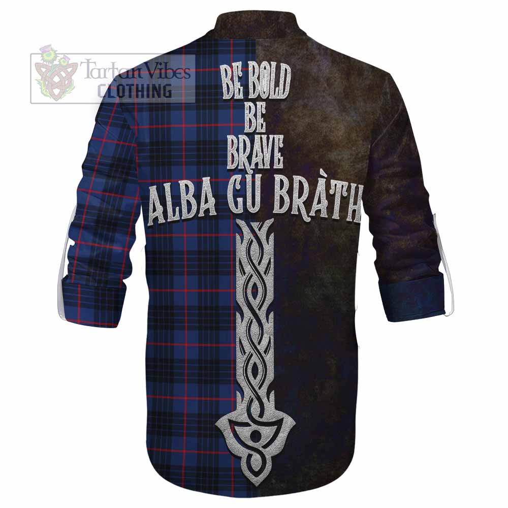 Tartan Vibes Clothing Morgan Tartan Family Crest Ghillie Kilt Shirt Alba Gu Brath Be Brave Lion Ancient Style