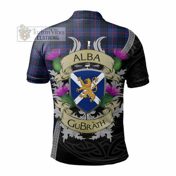 Morgan Tartan Family Crest Polo Shirt Lion Rampant Royal Thistle Shield Celtic Inspired - Tartan Vibes Clothing