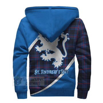 Morgan Family Crest Tartan Sherpa Hoodie Celebrate Saint Andrew's Day in Style - Tartan Vibes Clothing