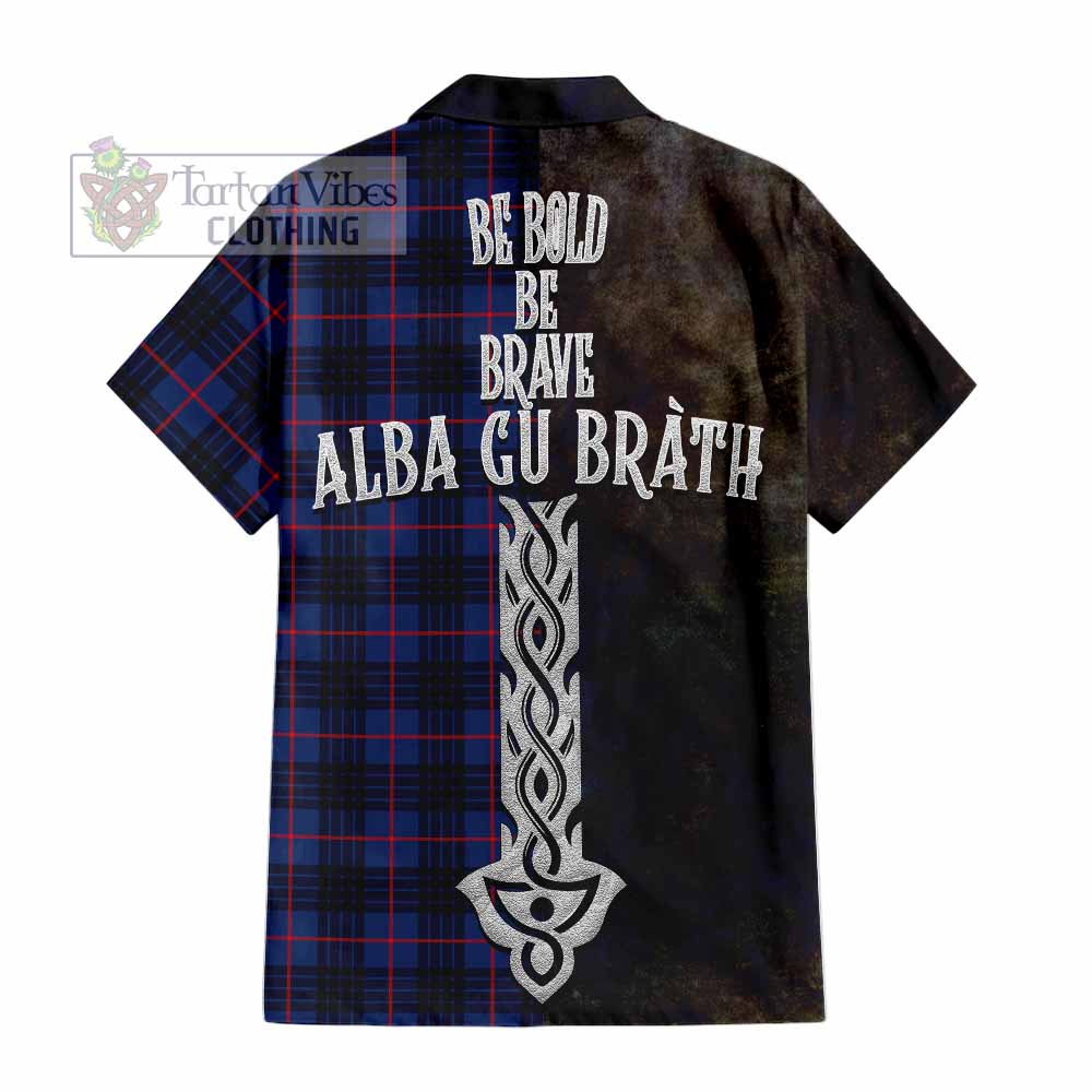 Morgan Tartan Family Crest Hawaiian Shirt Alba Gu Brath Be Brave Lion Ancient Style - Tartan Vibes Clothing