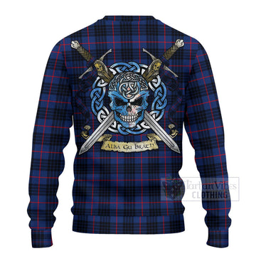Morgan Tartan Ugly Sweater with Family Crest Celtic Skull Style - Tartan Vibes Clothing