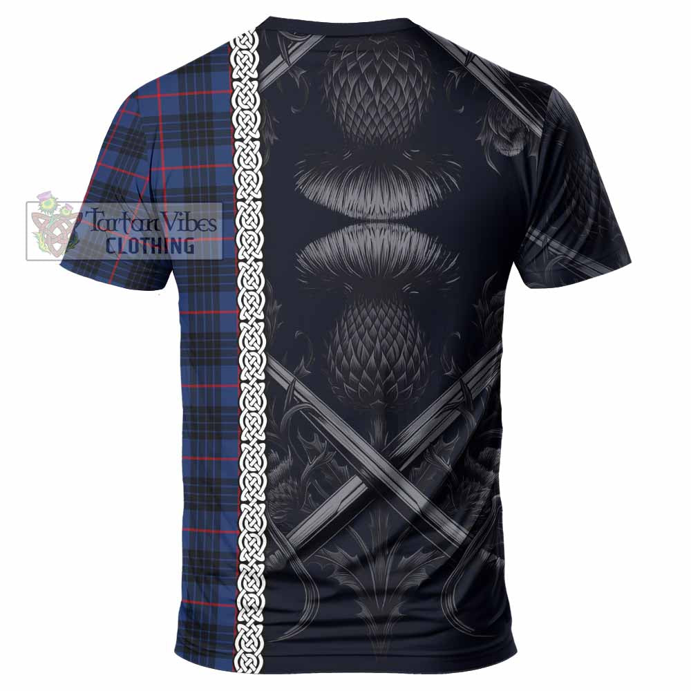 Morgan Tartan T-Shirt with Family Crest Cross Sword Thistle Celtic Vibes - Tartan Vibes Clothing