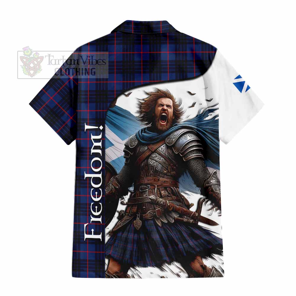 Morgan Crest Tartan Hawaiian Shirt Inspired by the Freedom of Scottish Warrior - Tartan Vibes Clothing