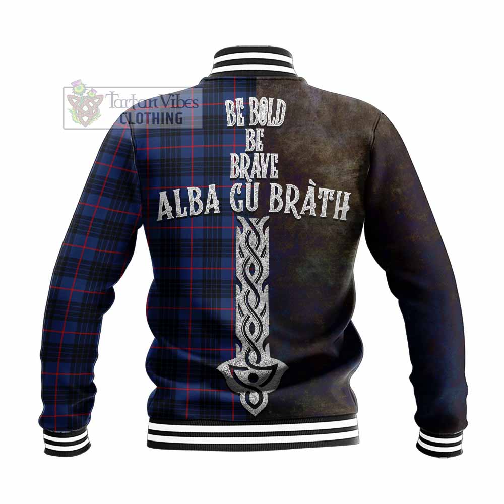 Morgan Tartan Family Crest Baseball Jacket Alba Gu Brath Be Brave Lion Ancient Style - Tartan Vibes Clothing