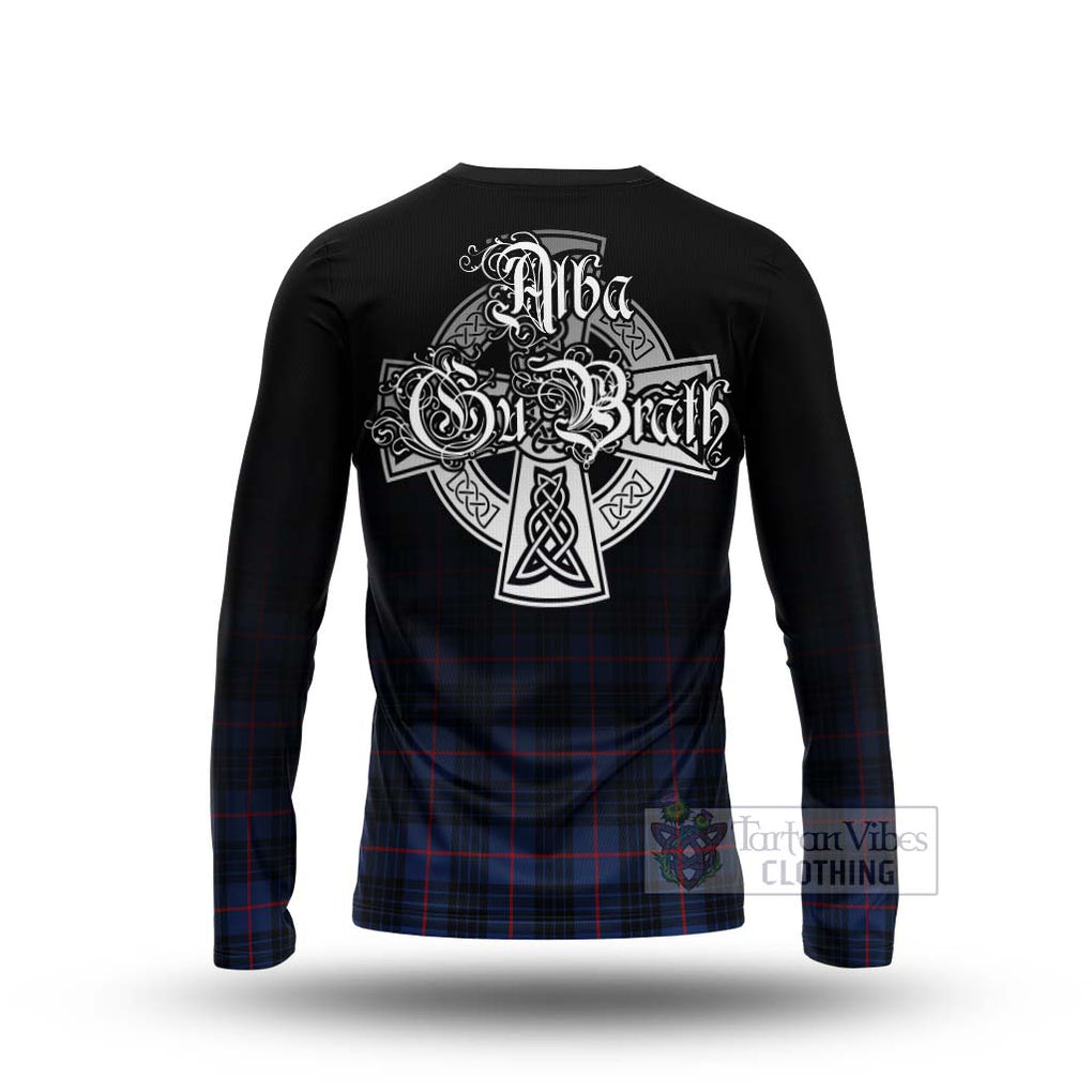 Morgan Tartan Long Sleeve T-Shirt Featuring Alba Gu Brath Family Crest Celtic Inspired - Tartan Vibes Clothing