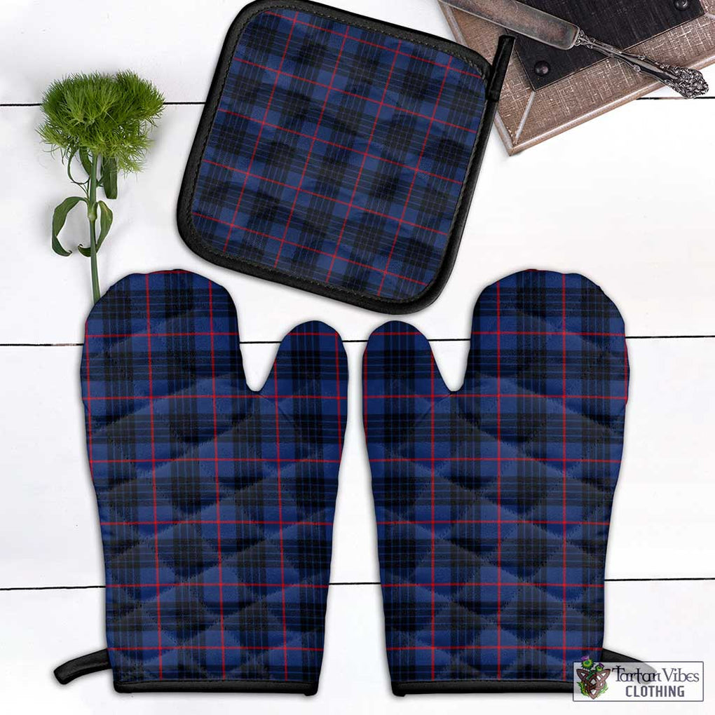 Morgan Tartan Combo Oven Mitt & Pot-Holder Combo 1 Oven Mitt & 1 Pot-Holder Black - Tartan Vibes Clothing