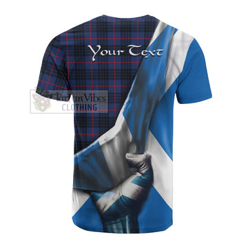 Morgan Tartan Cotton T-shirt with Family Crest Scotland Patriotic Style - Tartan Vibes Clothing