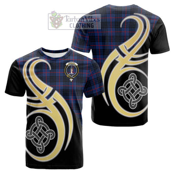 Morgan Tartan Cotton T-shirt with Family Crest and Celtic Symbol Style Kid's Shirt - Tartan Vibes Clothing