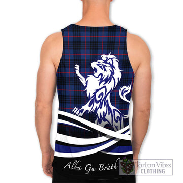 Morgan Tartan Men's Tank Top with Alba Gu Brath Regal Lion Emblem - Tartan Vibes Clothing