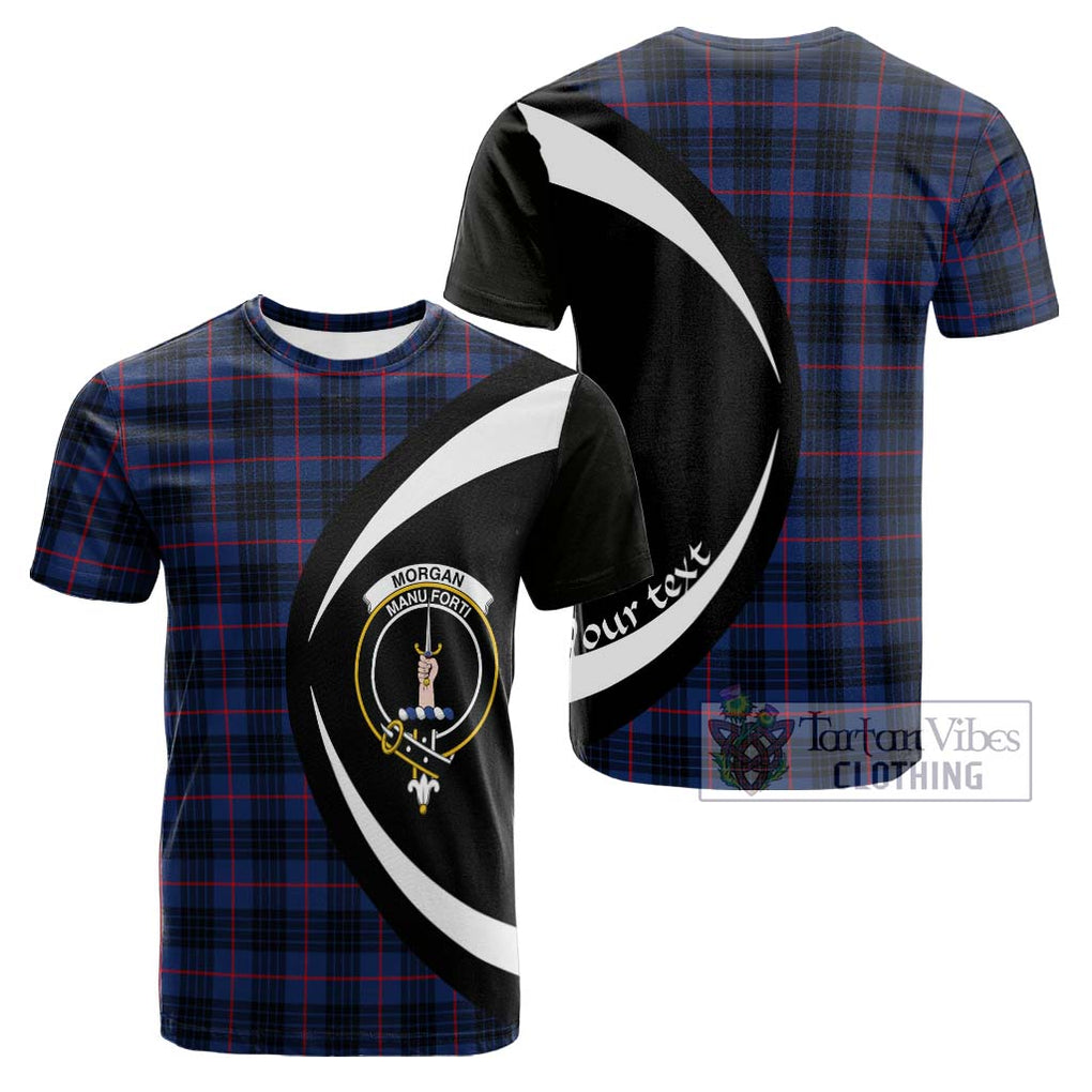 Morgan Tartan Cotton T-shirt with Family Crest Circle Style Kid's Shirt - Tartan Vibes Clothing