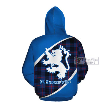 Morgan Family Crest Tartan Cotton Hoodie Celebrate Saint Andrew's Day in Style Pullover Hoodie - Tartan Vibes Clothing