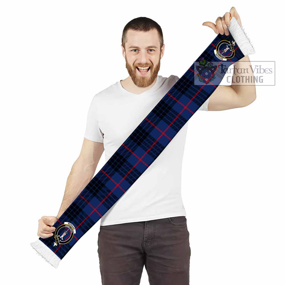 Morgan Tartan Ruffneck Scarf with Family Crest - Tartan Vibes Clothing