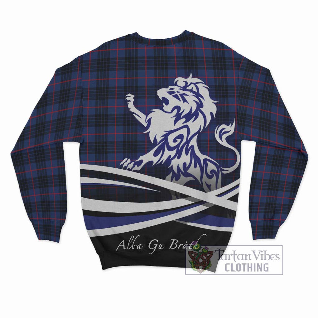Morgan Tartan Sweatshirt with Alba Gu Brath Regal Lion Emblem - Tartan Vibes Clothing