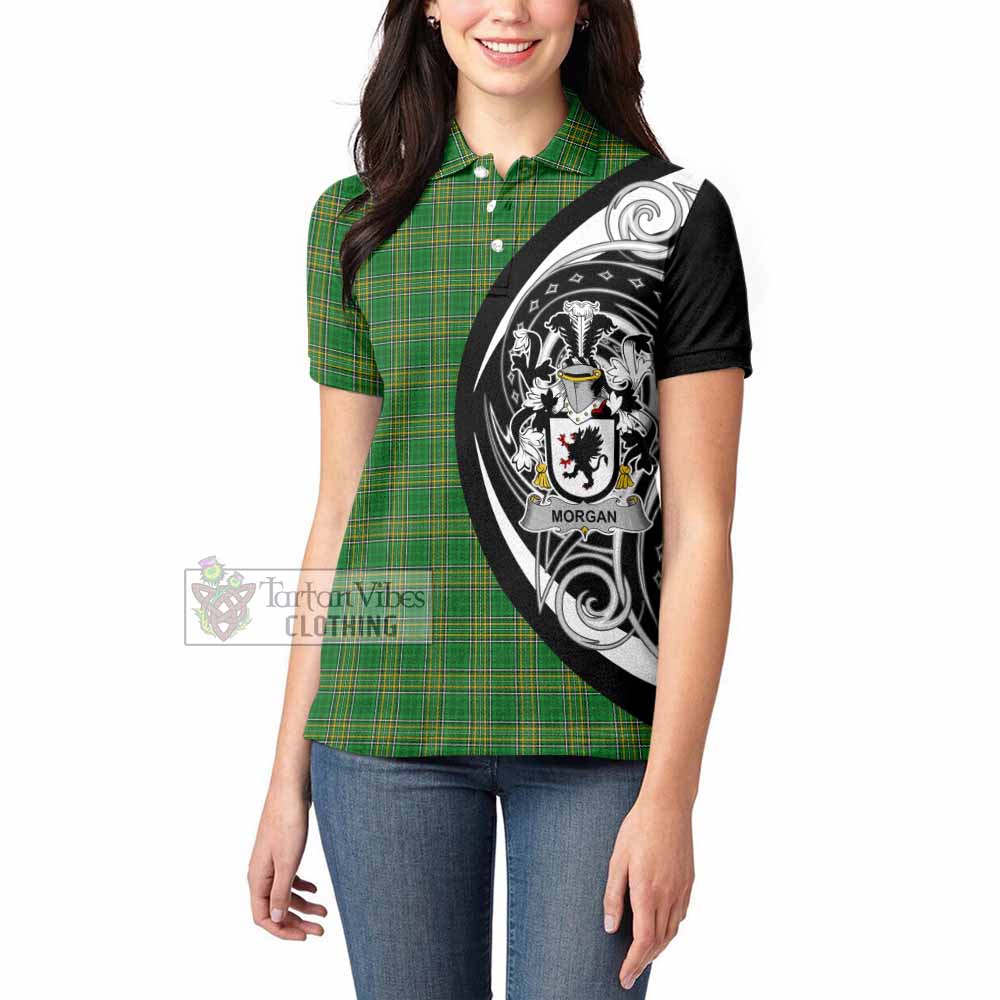 Morgan Irish Clan Women's Polo Shirt Celtic Circle Style - Tartan Vibes Clothing