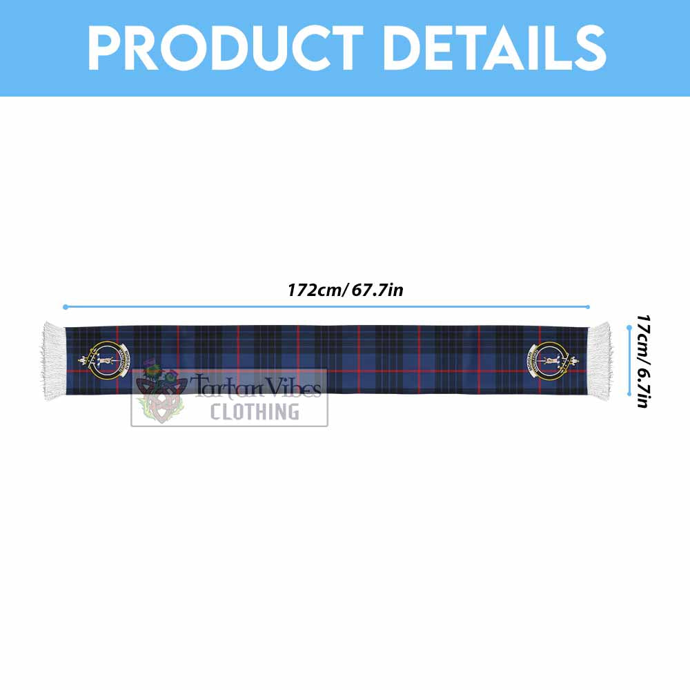 Morgan Tartan Ruffneck Scarf with Family Crest - Tartan Vibes Clothing