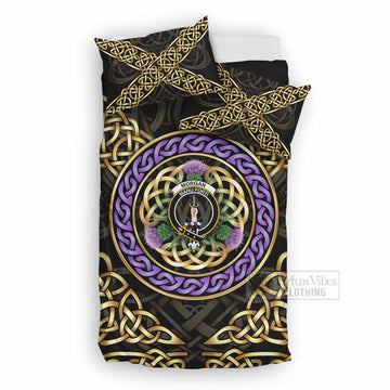 Morgan Clan Crest Bedding Set Celtic Scottish Thistle
