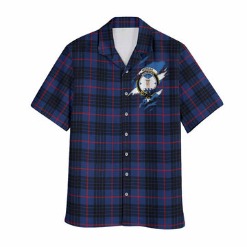 Morgan Clan Crest In Me Tartan Hawaiian Shirt Scotland Flag Style