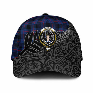 Morgan Crest Tartan Classic Cap with New Zealand Silver Fern Half Style
