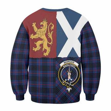 Morgan Crest Tartan Sweatshirt with Lion Rampant Saltire Style