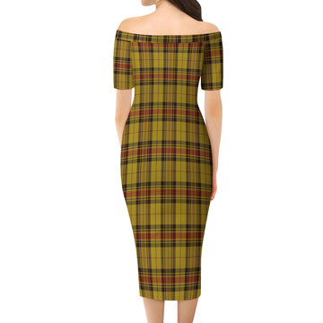 Morgan of Wales Tartan Off Shoulder Lady Dress - Tartan Vibes Clothing
