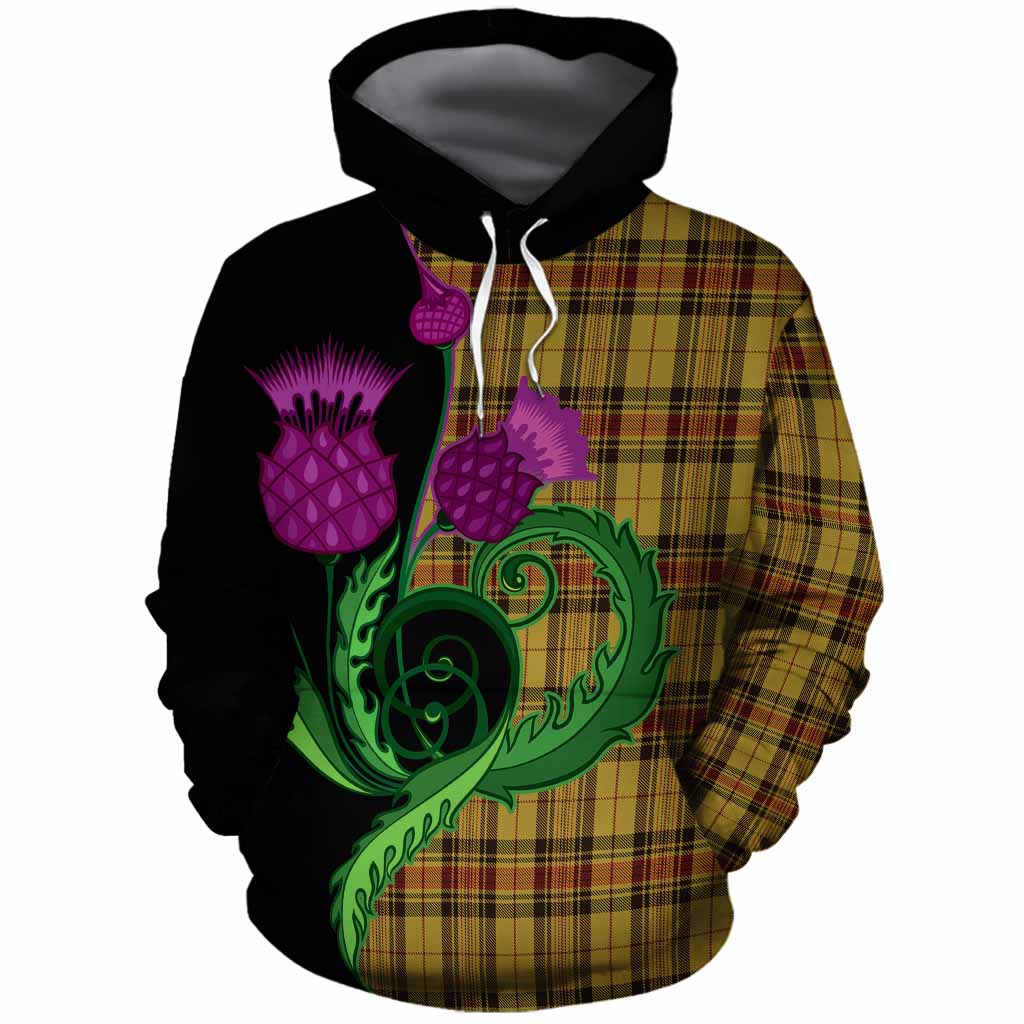 Morgan of Wales Tartan Cotton Hoodie Traditional Scottish Thistle