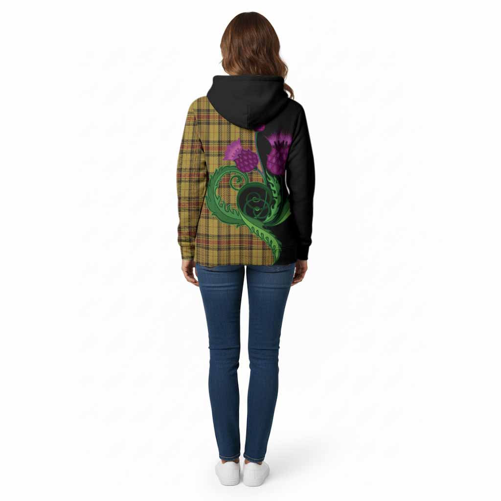 Morgan of Wales Tartan Cotton Hoodie Traditional Scottish Thistle