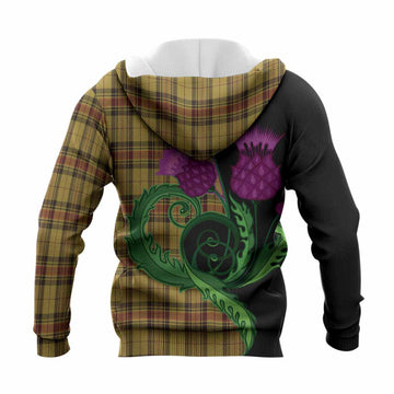 Morgan of Wales Tartan Knitted Hoodie Traditional Scottish Thistle