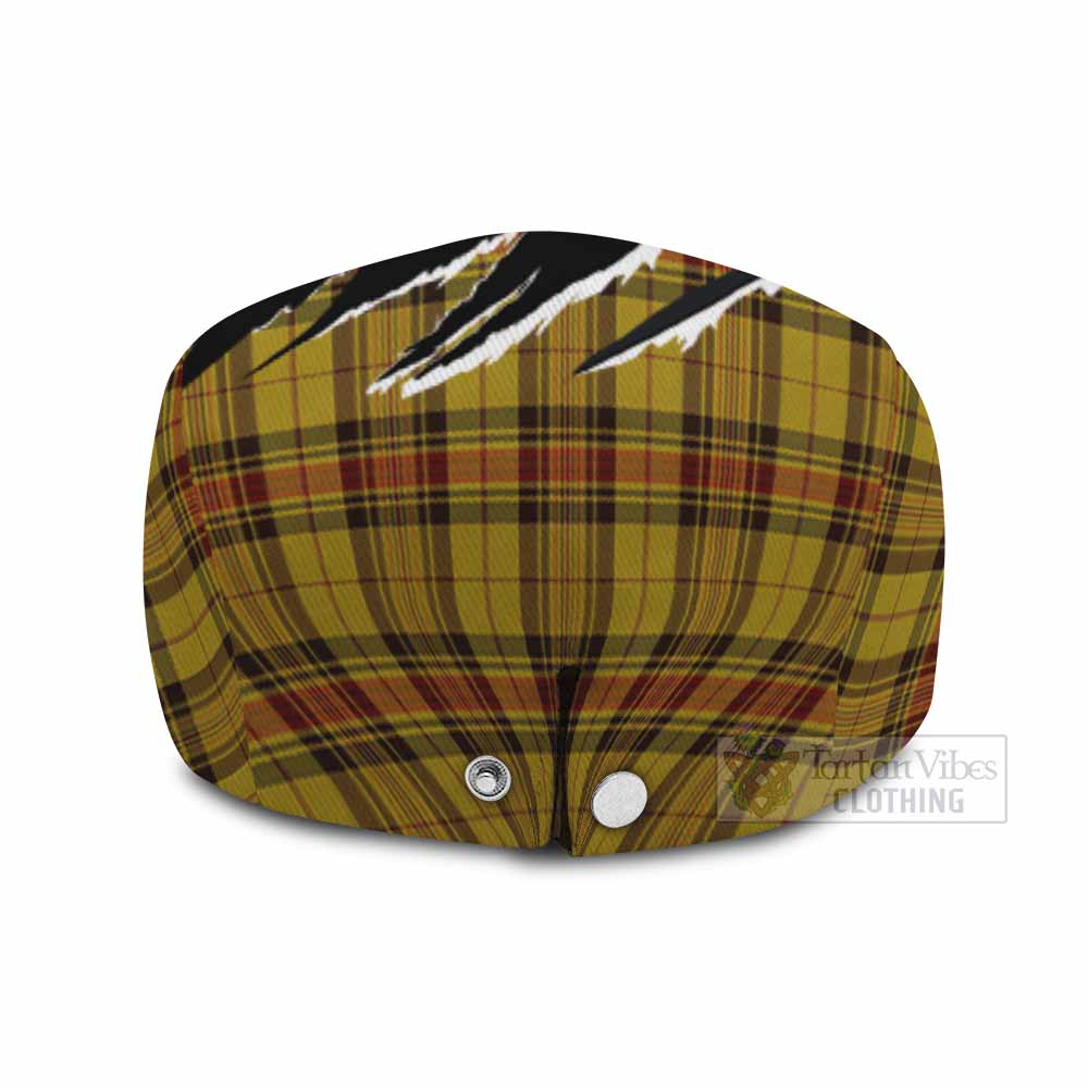 Morgan of Wales Tartan Loch Ness Monster Flat Cap, Jeff Cap Celtic Knot Nessie Art