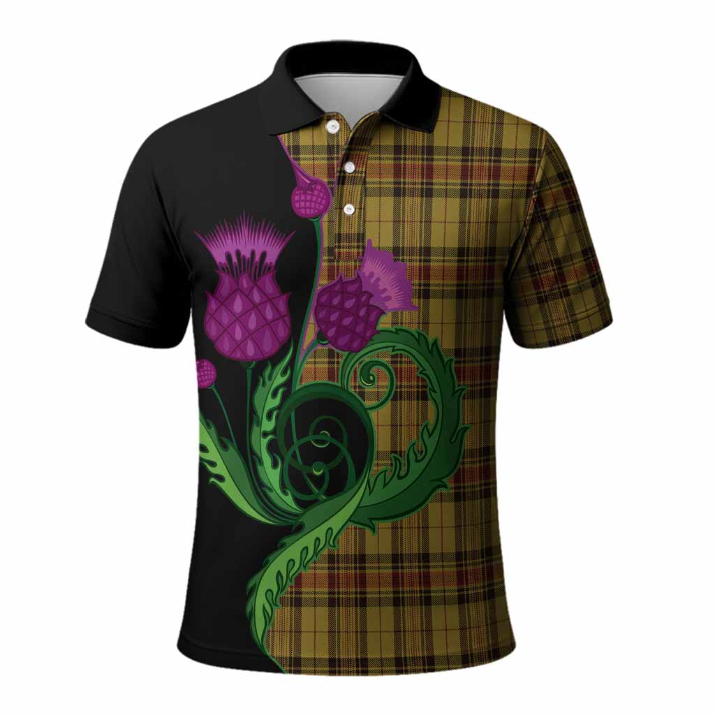 Morgan of Wales Tartan Polo Shirt Traditional Scottish Thistle